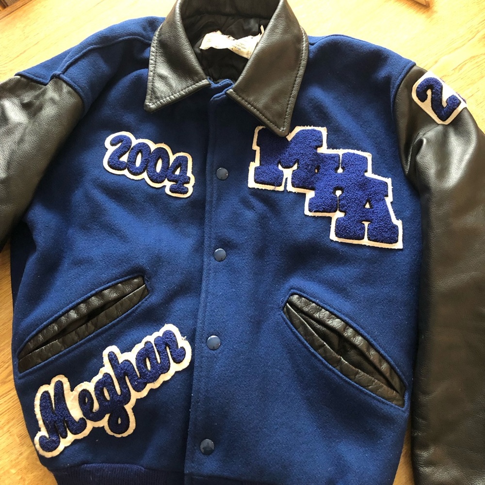 Vintage Y2K Leather Varsity Jacket 2004 - Small - Picture 2 of 14